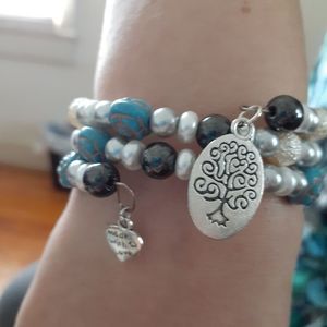 Handmade memory wire bracelet